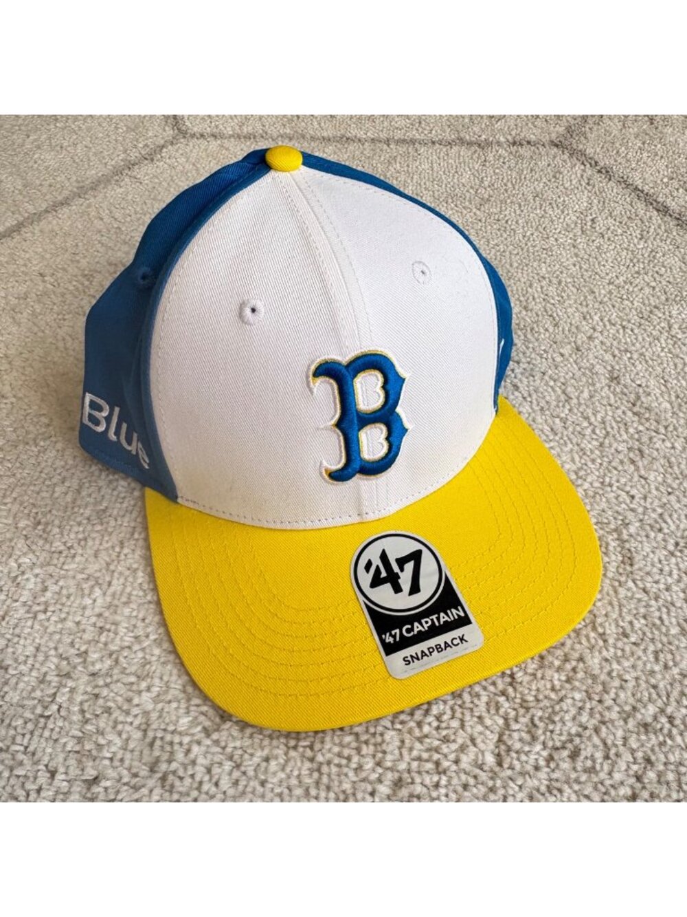47 Brand Boston Red Sox JetBlue Inspired Snapback Hat Boston Marathon Colors NWT